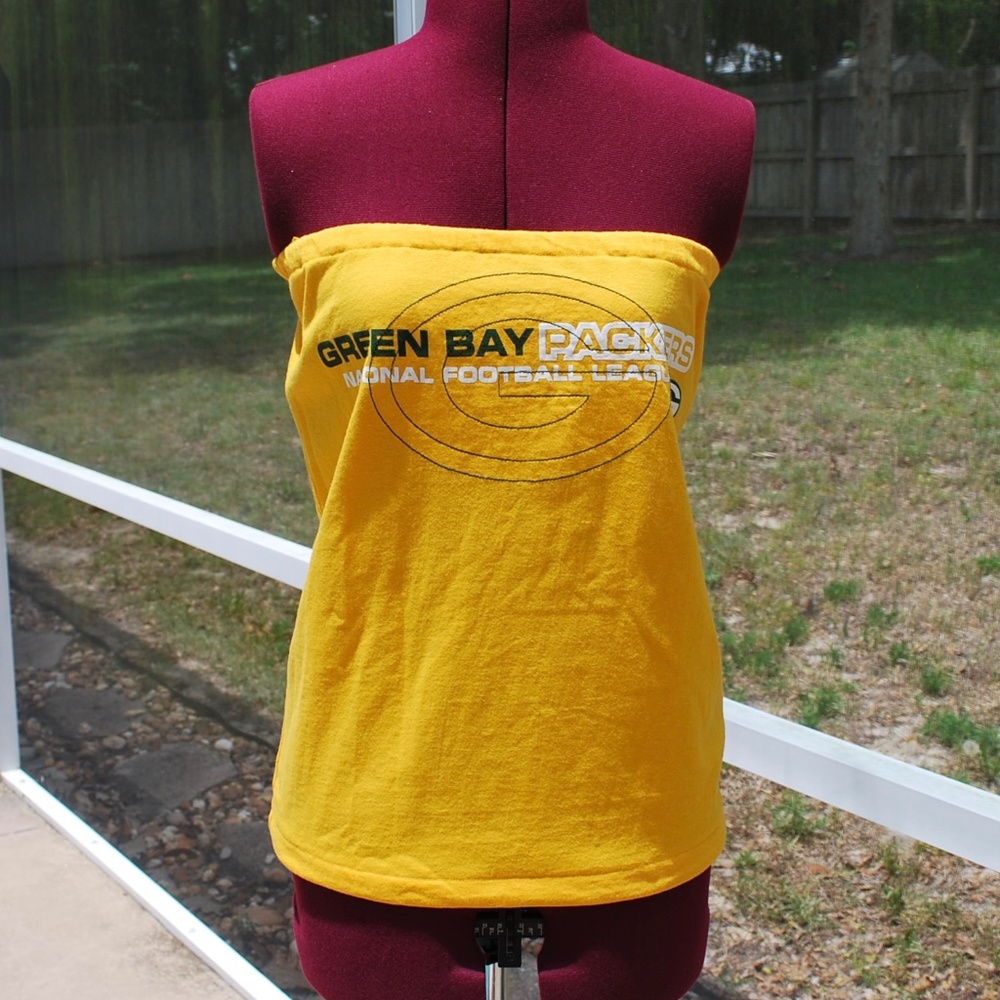 Green Bay Packers Strapless Tube Top Shirt size L